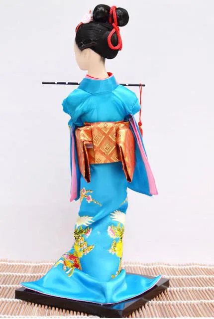 30 см ручная работа Красивая синяя шелковая одежда в стиле кимоно ремесла