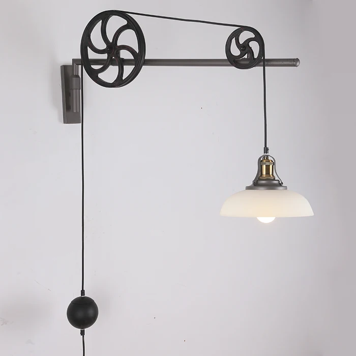 Настенный светильник Эдисона винтажный выдвижной для кафе клубов|pulley wall lamp|wall
