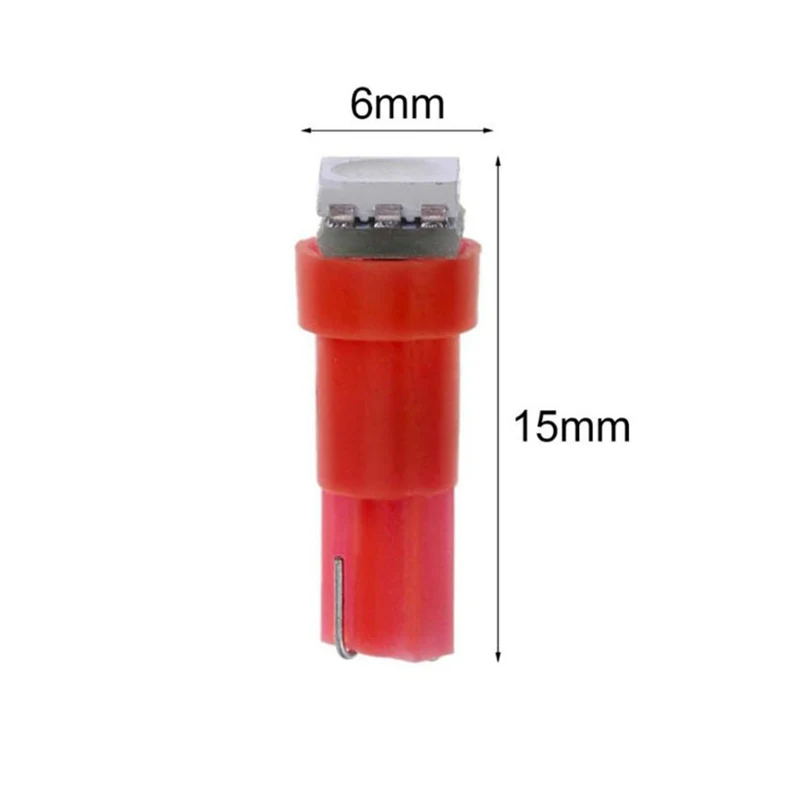 10 шт. Автомобильные светодиодные лампы T5 W3W 5050 SMD|Сигнальная лампа| |