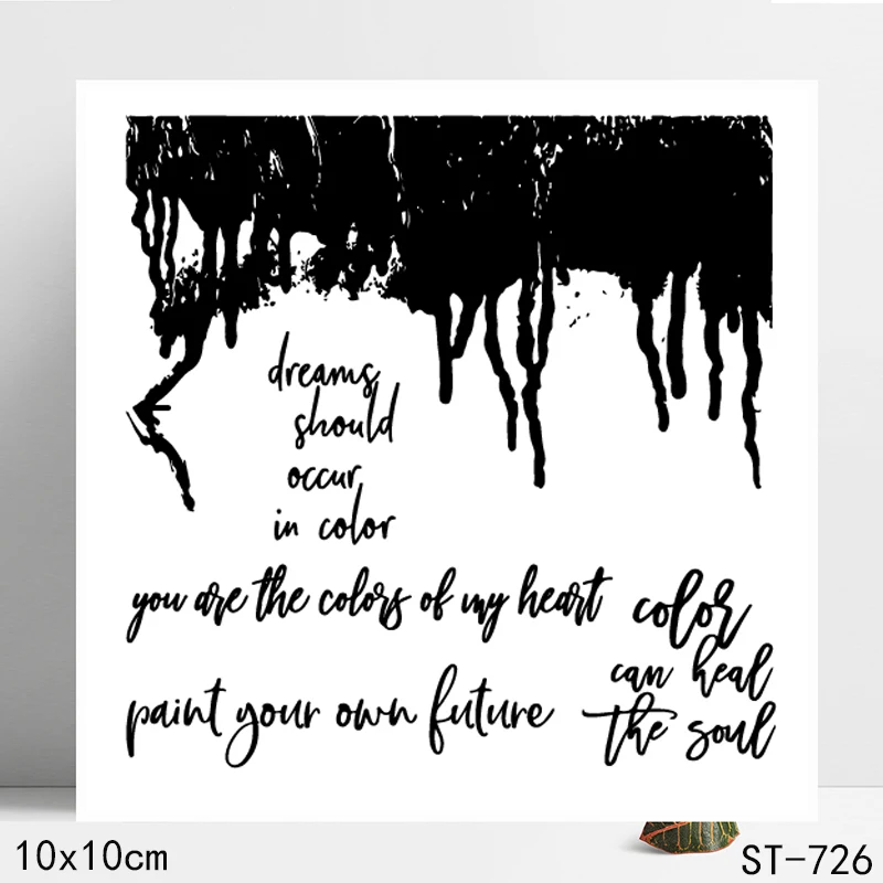 AZSG черные чернила прозрачный дизайн наклейки/Силиконовая печать DIY альбом для