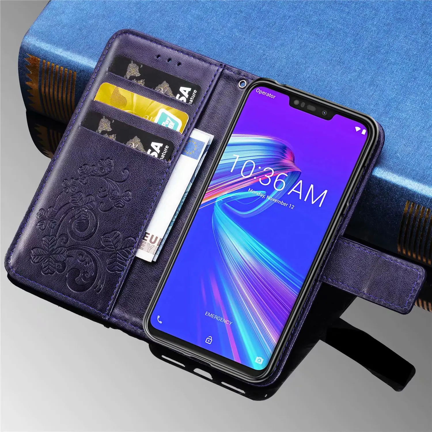 Кожаный чехол-книжка для Asus Zenfone 3 Max ZC520TL ZC521TL 4 ZC551KL ZB555KL Pro (M2) ZB631KL ZB633KL (M1) ZB601KL |