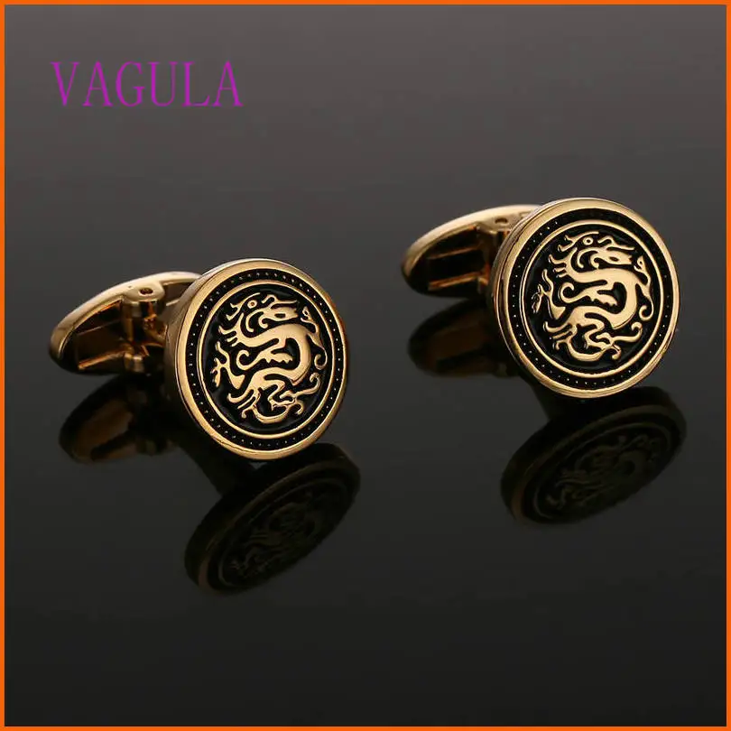 Круглые Эмалированные Запонки Золотые запонки дизайнерские мужские французские