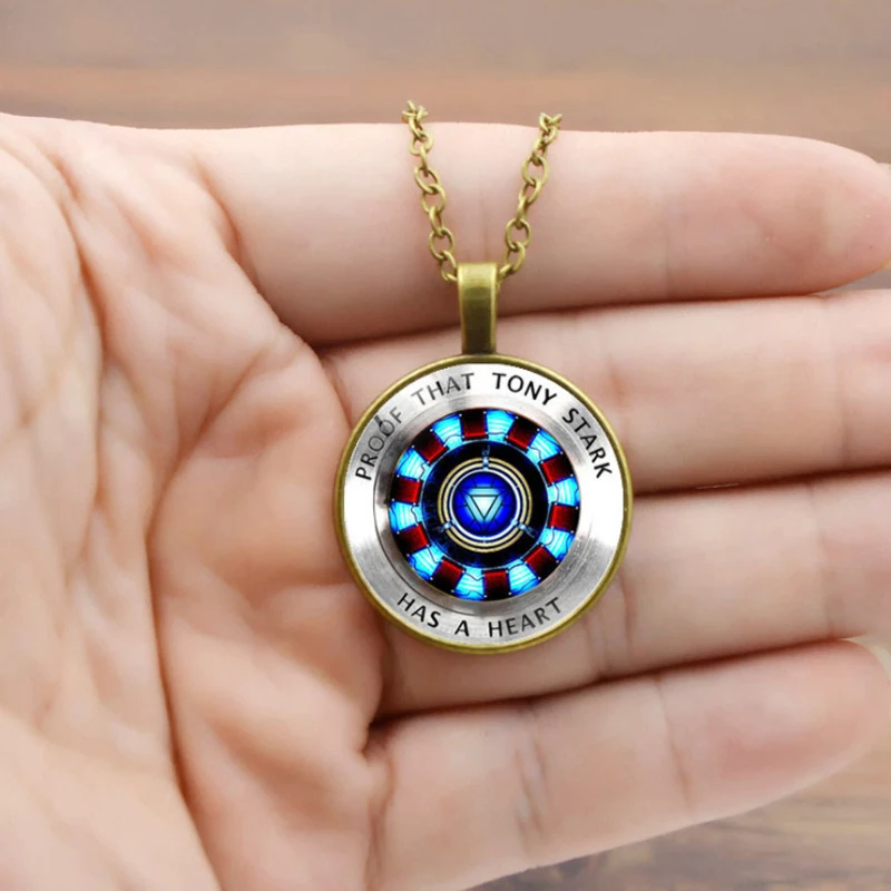 Ожерелье с персонажами из Marvel для мужчин Tony Stark Arc Reactor ожерелье s Мстители 4