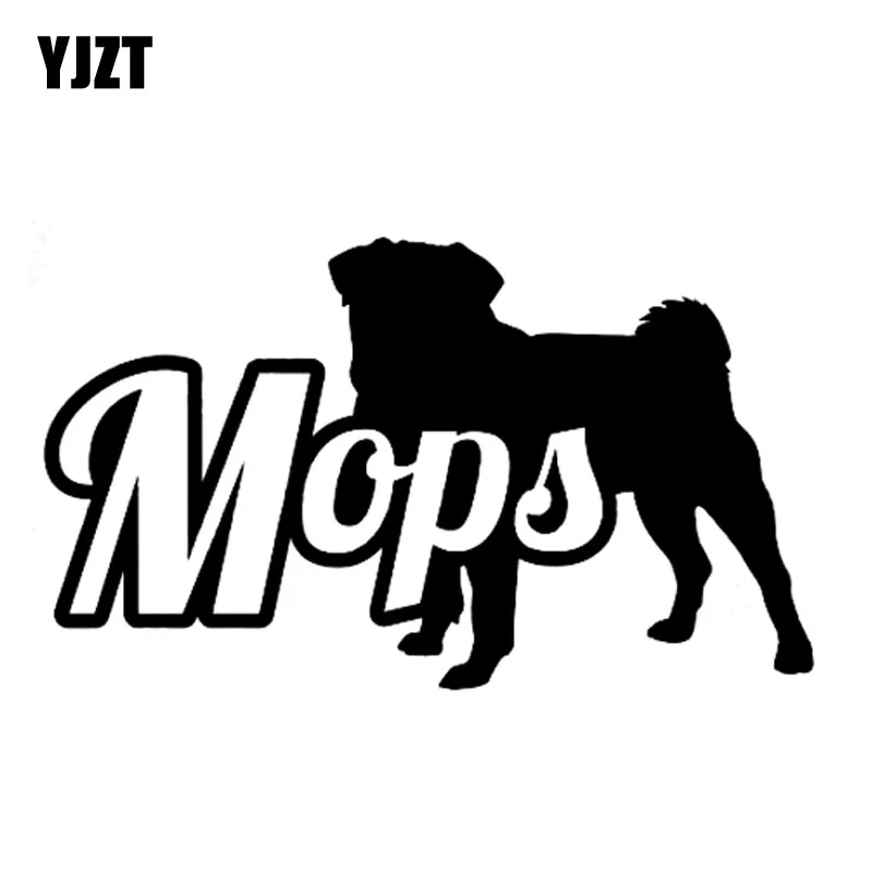 

YJZT 13 см * 7,6 см I LOVE MY MOP DOG Love Music Car Виниловые наклейки черный/серебристый C10-00309