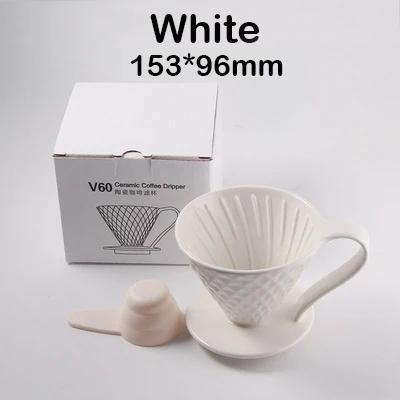 Керамическая кофейная капельница Diamond Shap с двигателем V60, стильная кофейная капельная чашка с фильтром, Перманентная наполняемая кофеварка с отдельной подставкой - Цвет: I