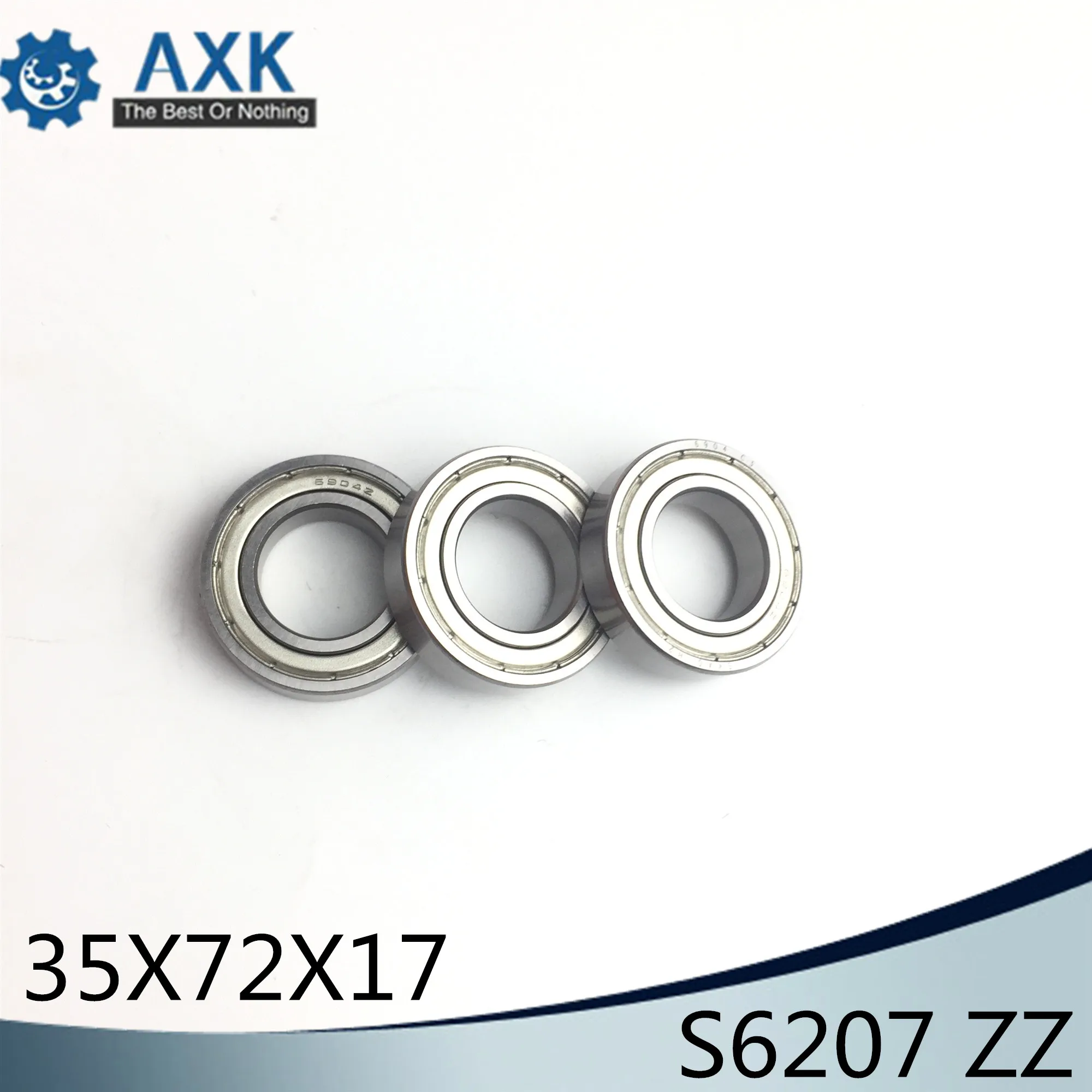S6207ZZ подшипник 35*72*17 мм (2 шт.) ABEC 1 S6207 Z ZZ S 6207 440C Нержавеющая сталь S6207Z упорные