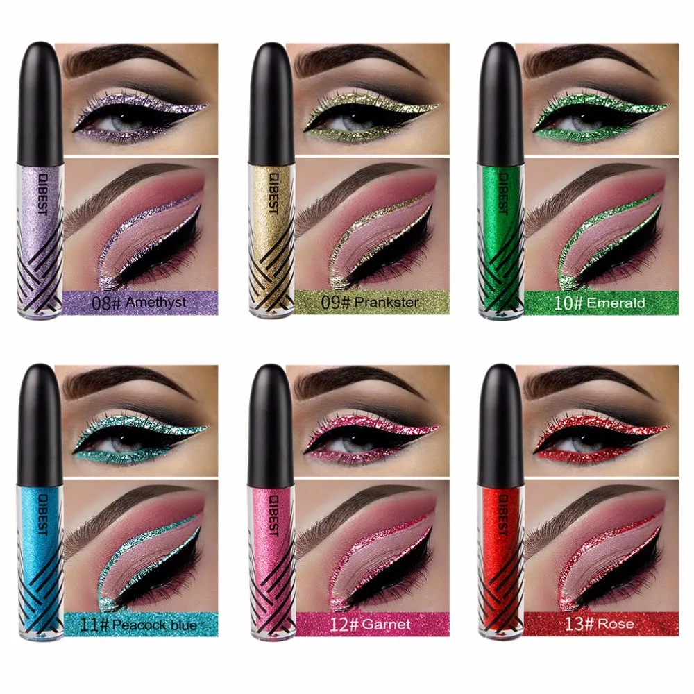 Brand Glitter Liquid Eyeliner Professional Waterproof Metallic Makeup Set Colorful Eye Liner Pencil Cosmetics + |