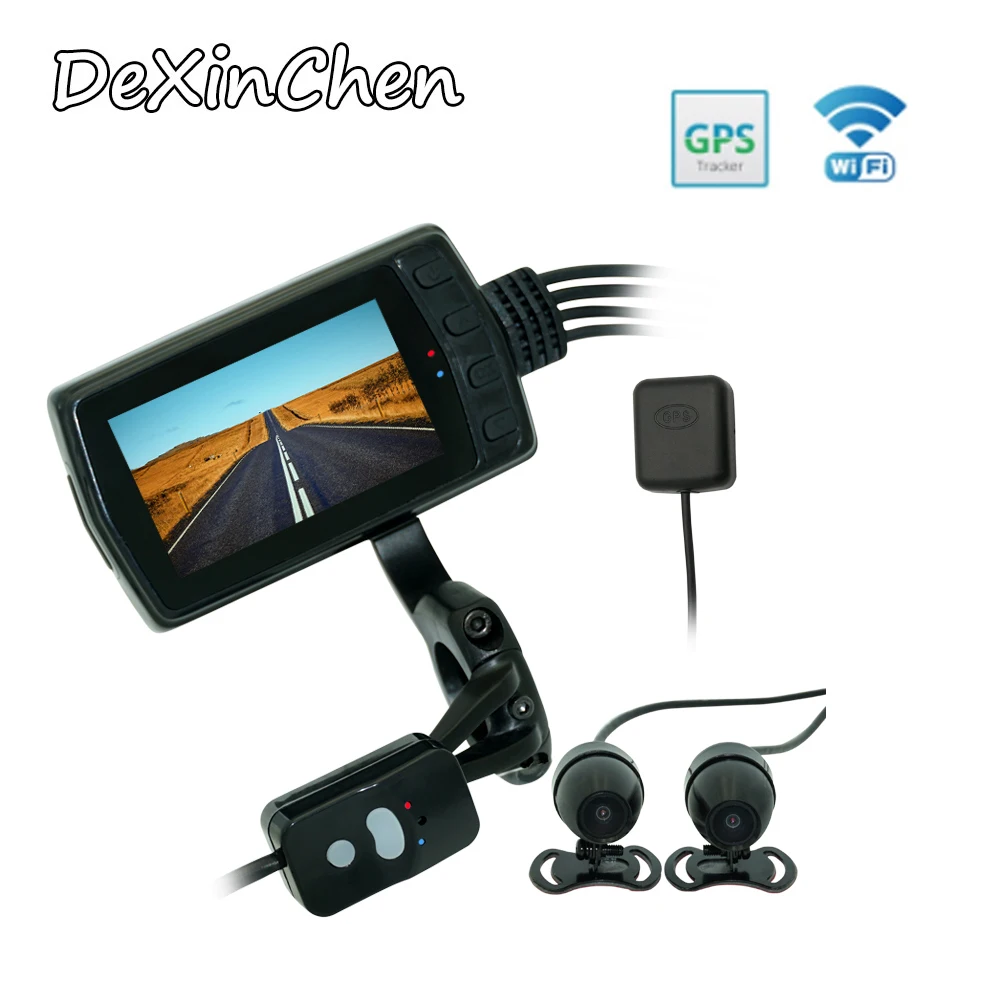 1080P GPS WI FI в байкерском стиле из водонепроницаемого материала Камера DVR мотор Dash Cam
