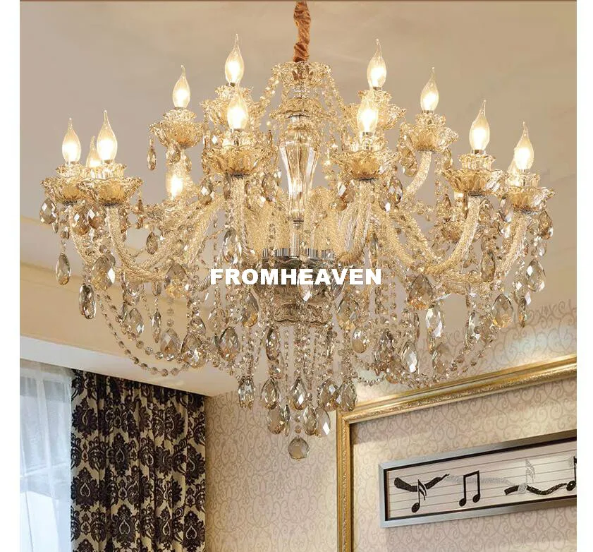 Современный Коньяк K9 Хрустальная люстра Lustre Хрустальные люстры E14 светодиодные De