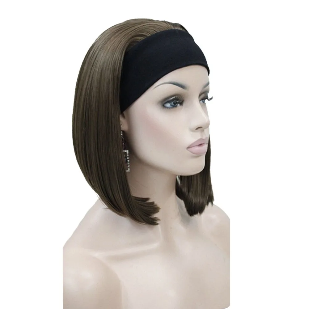 StrongBeauty средние Натуральные Прямые парики 3/4 черный/светлый женский парик с