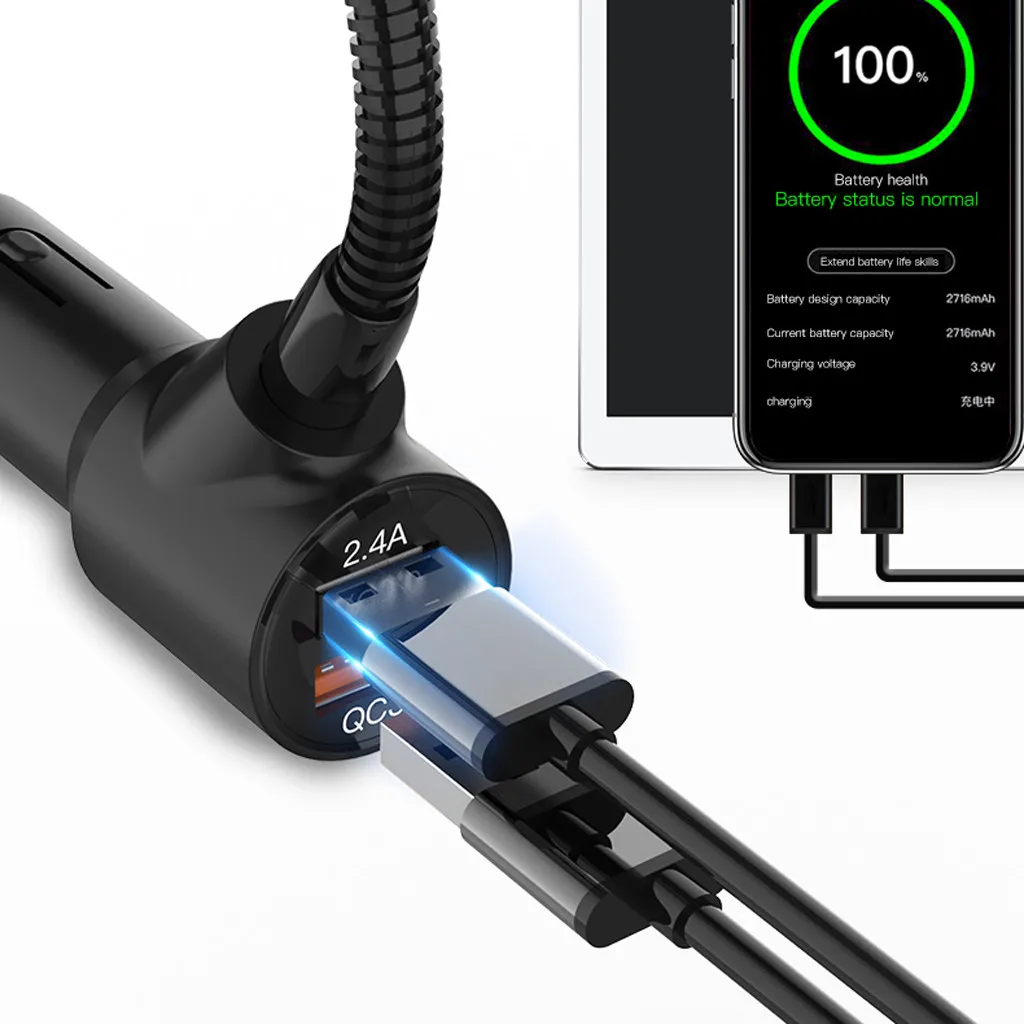 Автомобильный Bluetooth fm-передатчик FM3 автомобильный аудио плеер двойной USB зарядное устройство AUX аудио вход TF карта Bluetooth передатчик