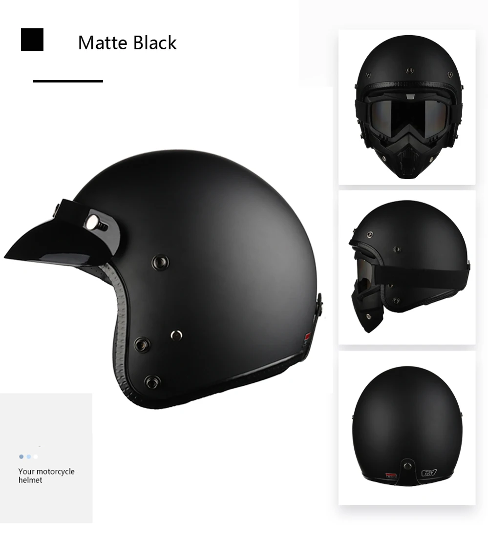 Винтажный moto cross moto rcycle шлем Ретро Кафе Racer Vespa открытое лицо каск полное лицо casco moto модульный Мото шлем в горошек