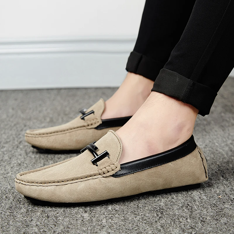 Rommedal Summer Suede Leather Mens Loafers Luxury Brand Top Men's Casual Shoes Slip On Boat For Men Moccasins Chaussure | Обувь