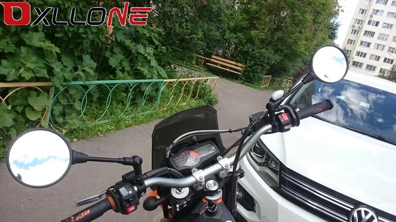 Универсальное черное складное зеркало для мотоцикла боковые зеркала заднего