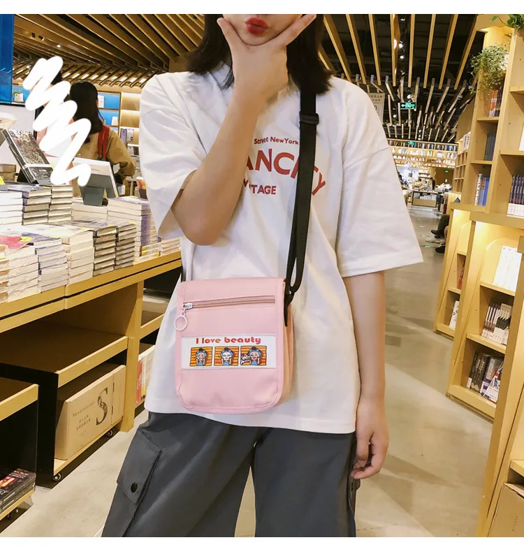 Сумки для женщин Harajuku мультяшный принт сумка почтальон Дамская Водонепроницаемая нейлоновая ткань сумка через плечо Горячая Распродажа женских сумок