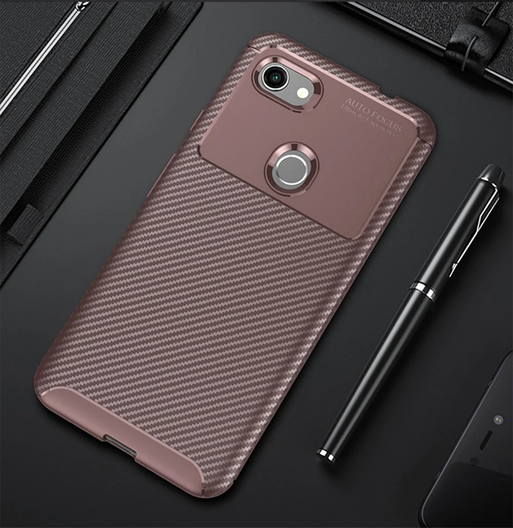 Чехол из углеродного волокна для Google Pixel 3A XL полная Защита задняя крышка Мягкий