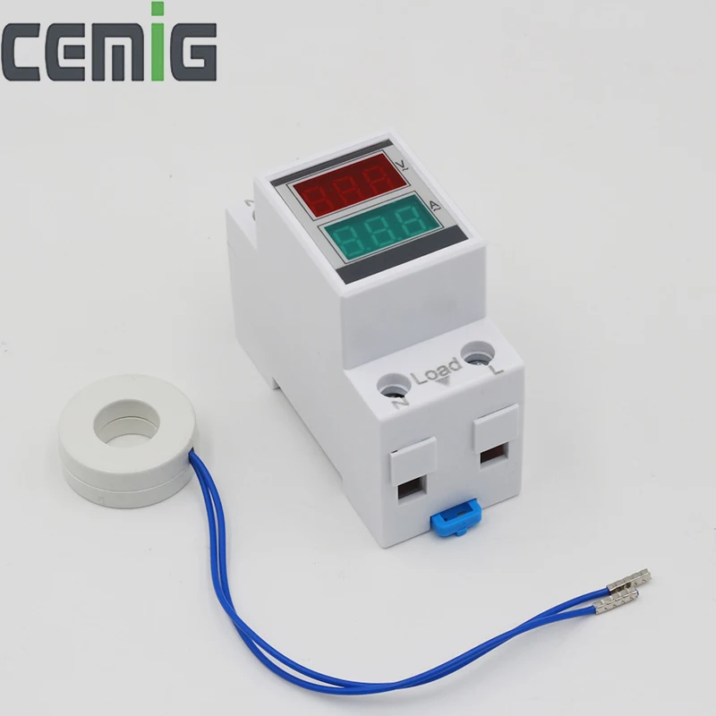 Cemig Din-rail AC напряжение и ток цифровой счетчик двойной дисплей XD37-2042 | Инструменты