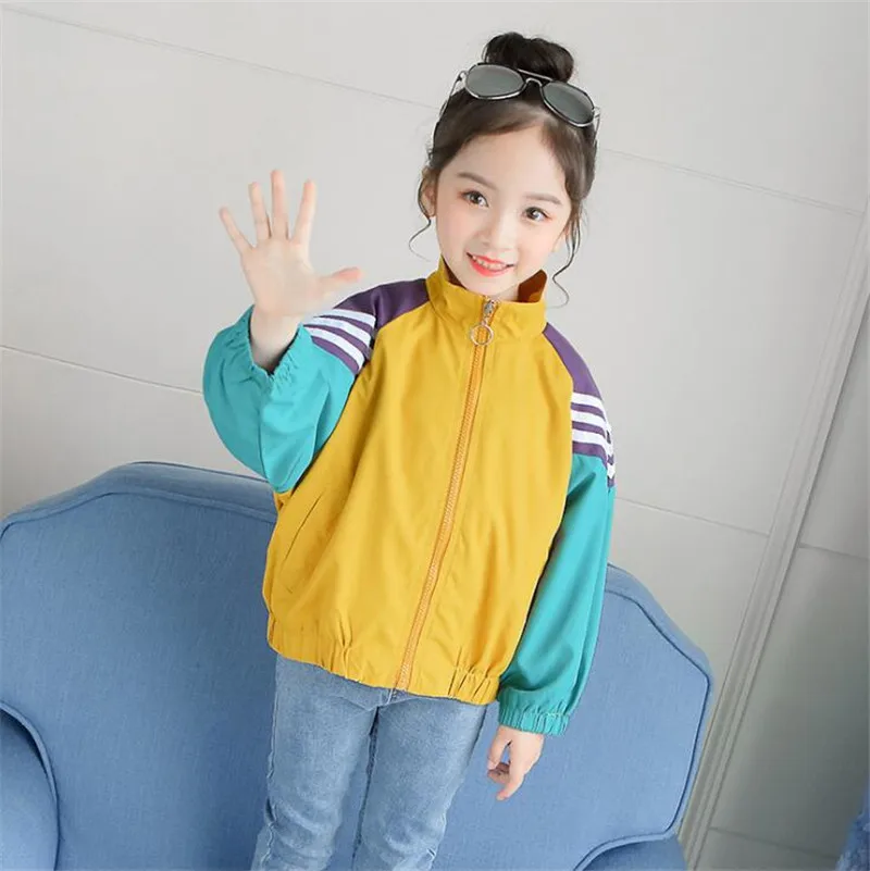 Weoneit/пальто для девочек детская куртка Одежда сезон весна-осень Модное детское