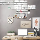 24 шт., самоклеящиеся акриловые зеркальные наклейки для детской комнаты