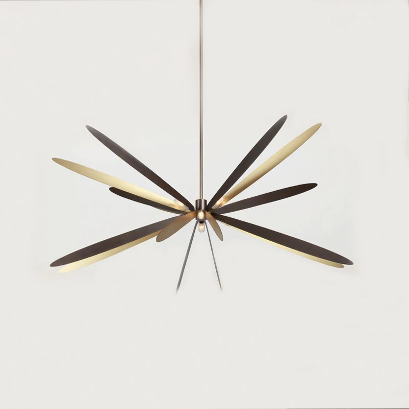 Postmodern LED living room chandelier lighting Nordic bedroom pendant lamp iron art restaurant deco fixtures | Лампы и освещение
