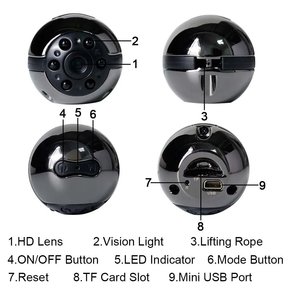 MOSOVO SQ9 мини Камера HD 1080 P Micro инфракрасный Ночное видение Спорт DV Cam петли Запись