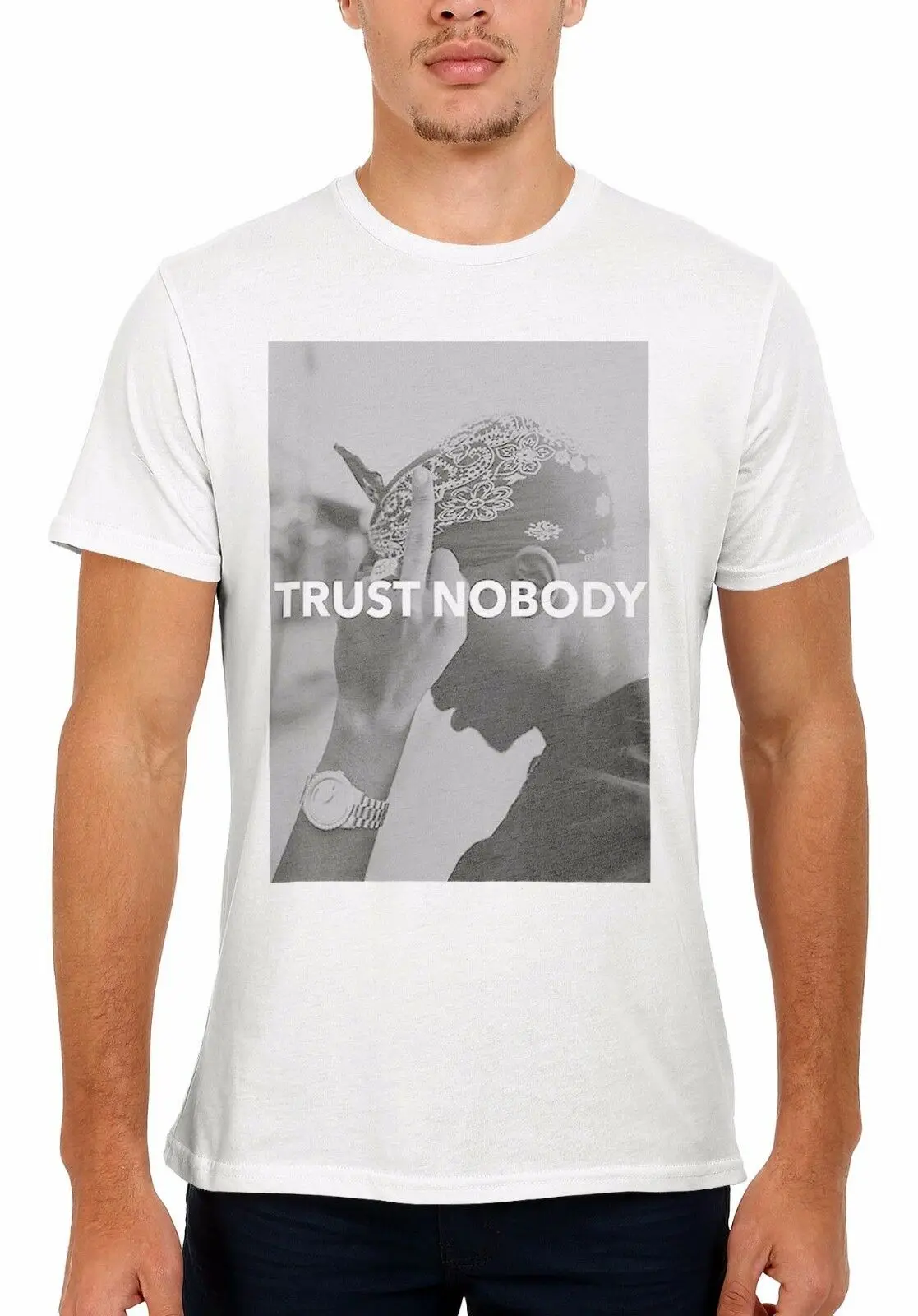 2019 Забавный Тупак 2 Pac Shakur Trust no забавная Мужская и женская футболка унисекс 22 с