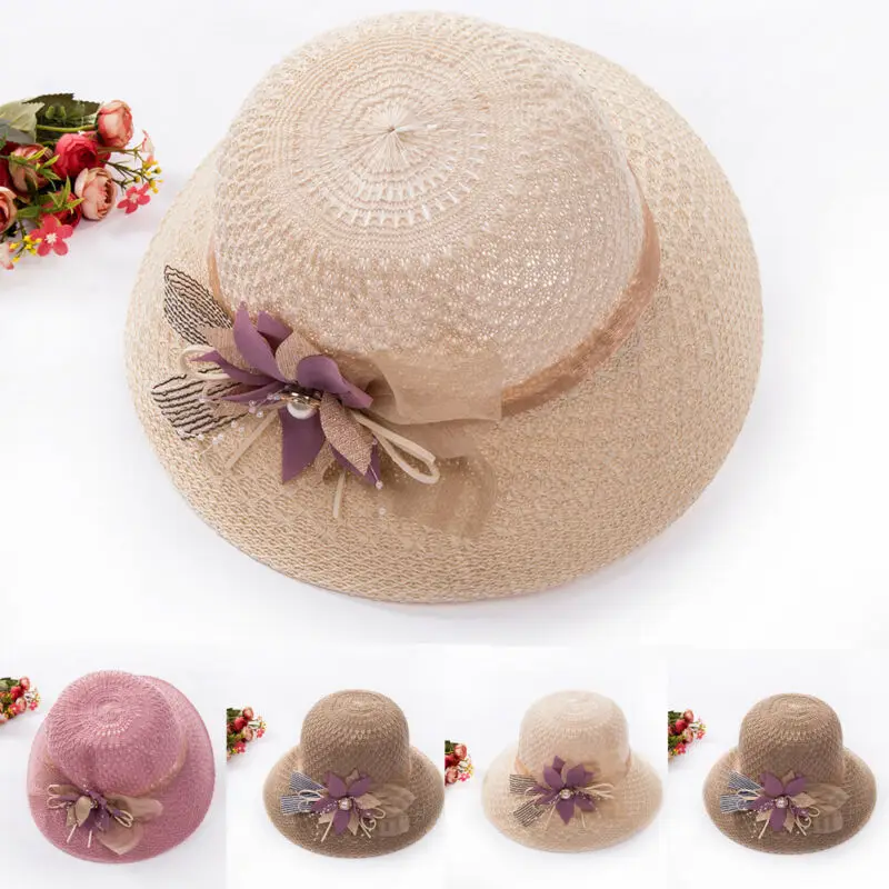 2019 женская летняя большая широкая с полями солнце мягкая Шляпа Дерби пляжная