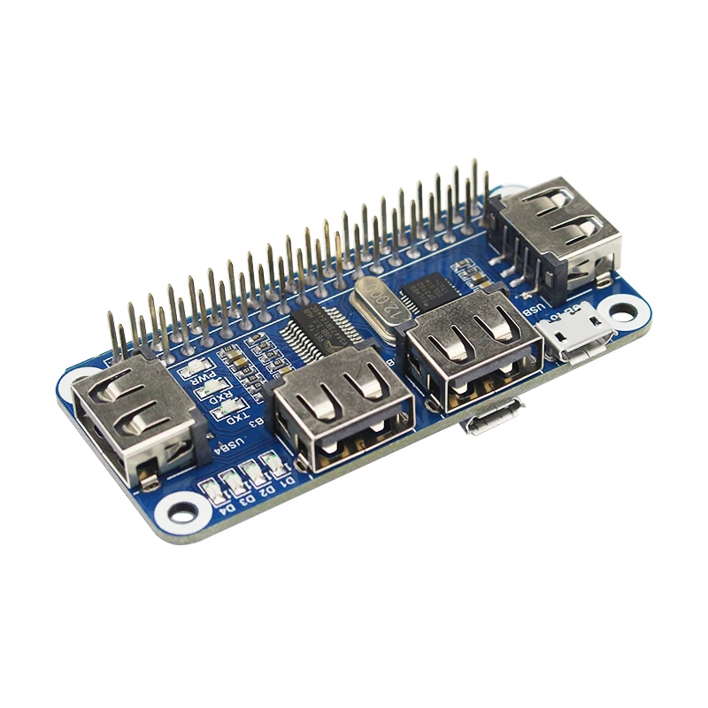 Usb хаб Raspberry Pi с 4 портами USB для UART Zero/W/3B/3B +|Демонстрационные стенды| |