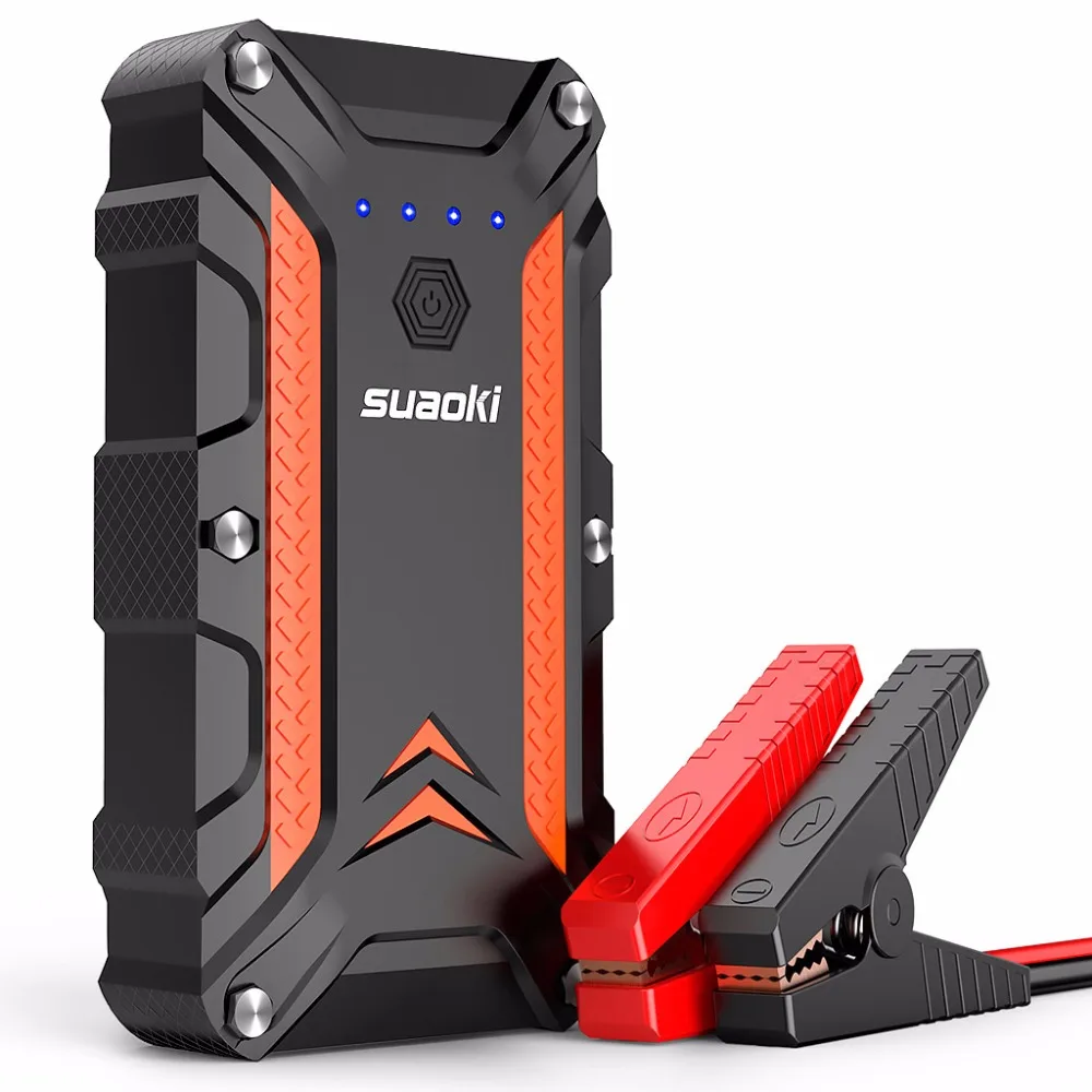SUAOKI 1000A пиковая мощность стартер для автомобиля CJS02 Банк мощности до 7.0L газ или 5.0L двойной USB QC 3,0 авто аккумулятор бустер фонарик