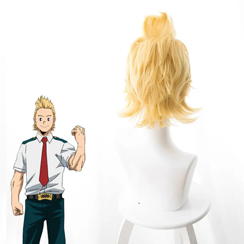 Аниме My Hero Academia Mirio Toogata Million парик для косплея Boku No большой 3 желтые парики| |