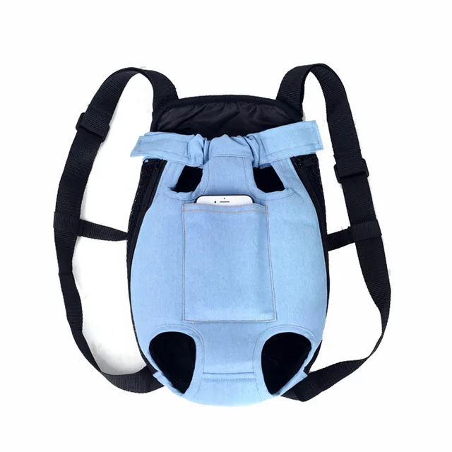 Denim Pet Dog Backpack Outdoor Travel Dog Cat Carrier Bag for Small Dogs Puppy Kedi Carring Bags Pets Products Trasportino Cane 4