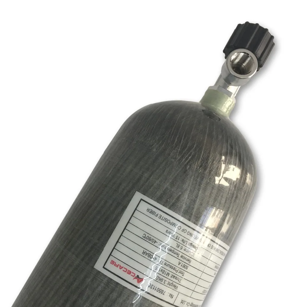 AC16810 6.8L 30Mpa бак с клапаном гПа углеродного волокна цилиндра Охота Аксессуары