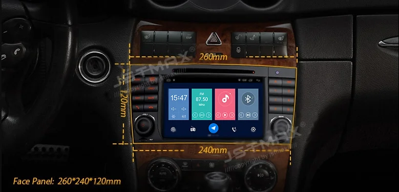 JSTMAX Android 8.1 Radio IPS Screen Car DVD Player for Mercedes Benz E-Class W203 C180 C200 C220 C230 C240 C250 W209 2005-2006 | Автомобили