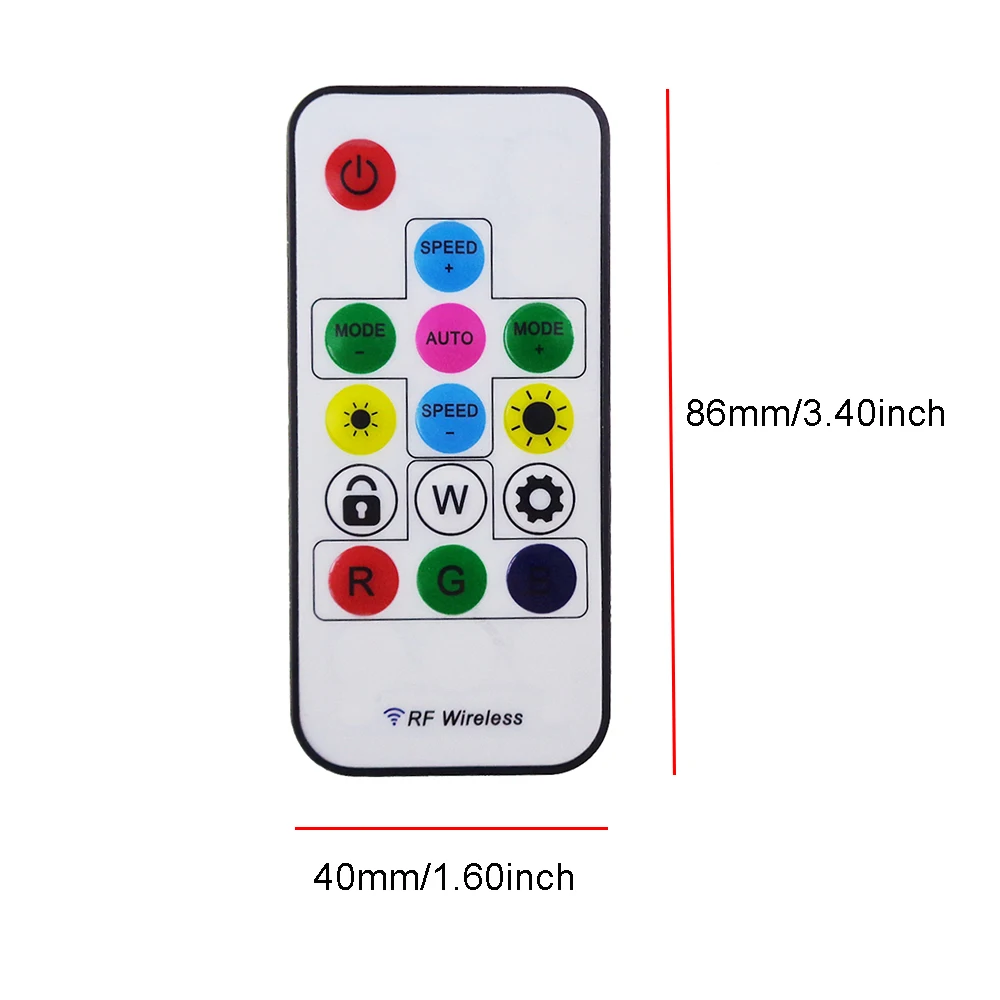 Беспроводной контроллер CHINCOLOR SP103E RF 5 12 В 14 клавиш белый цвет для светодиодных