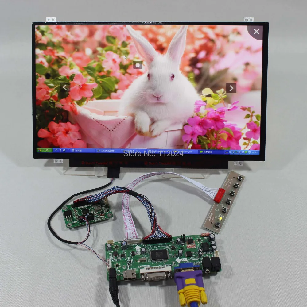 

HD MI VGA DVI Audio LCD Controller Board With 14" B140HAN01.2 1920x1080 IPS LCD Screen