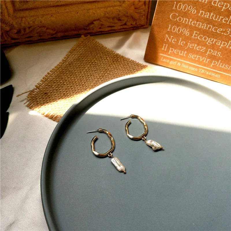 Женские серьги-капли GWACC длинные серьги с натуральным пресноводным жемчугом в