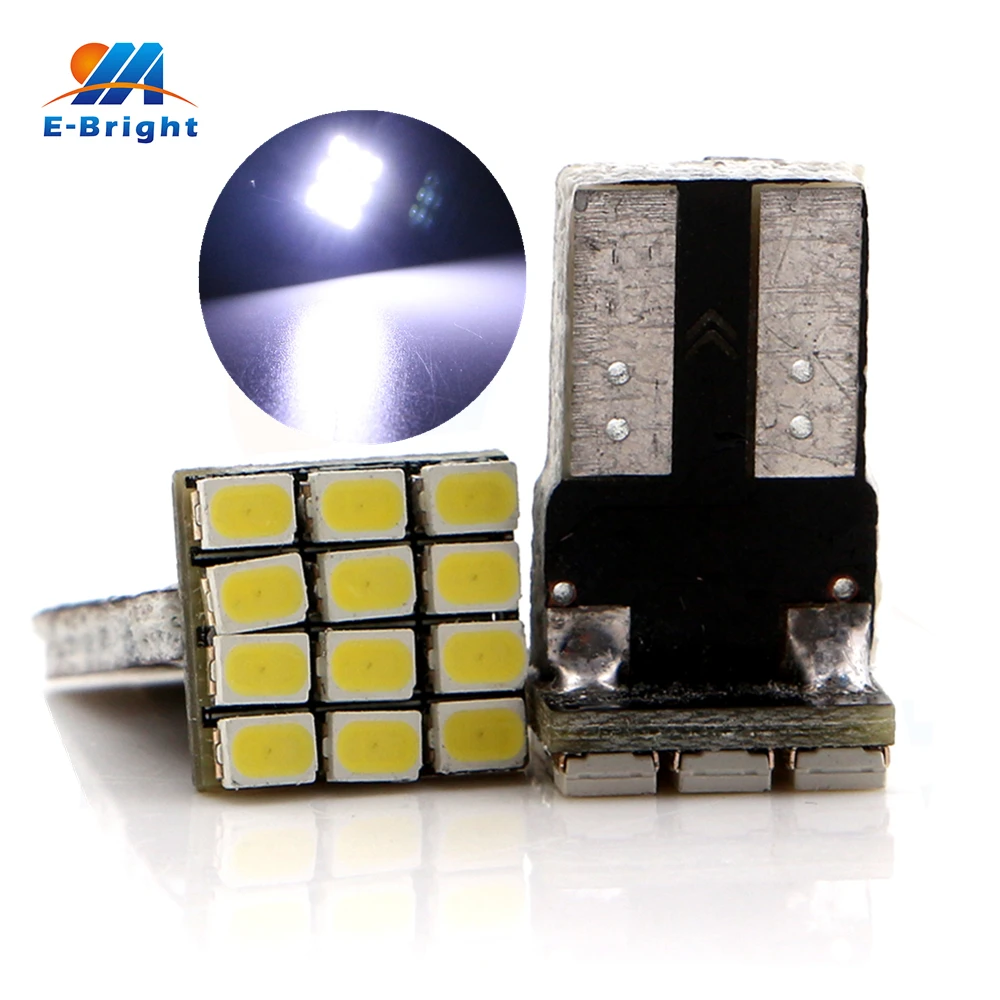 10 шт. белые светодиодные лампы W5W 194 T10 PCB 1206 12 SMD|Сигнальная лампа| |