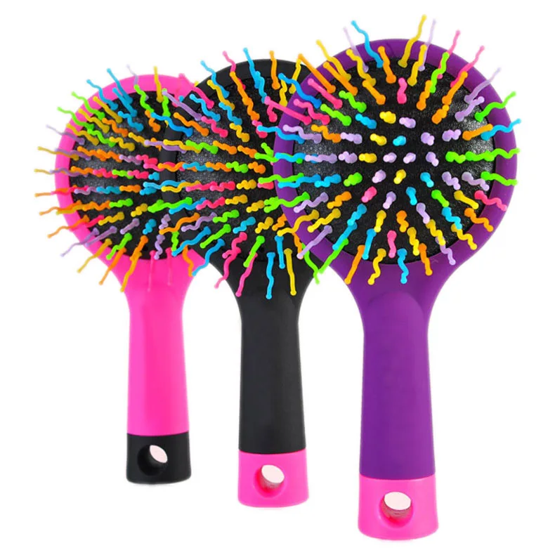 1 шт. гребень для волос Professional Rainbow расческа объем антистатические Магия Волос Curl