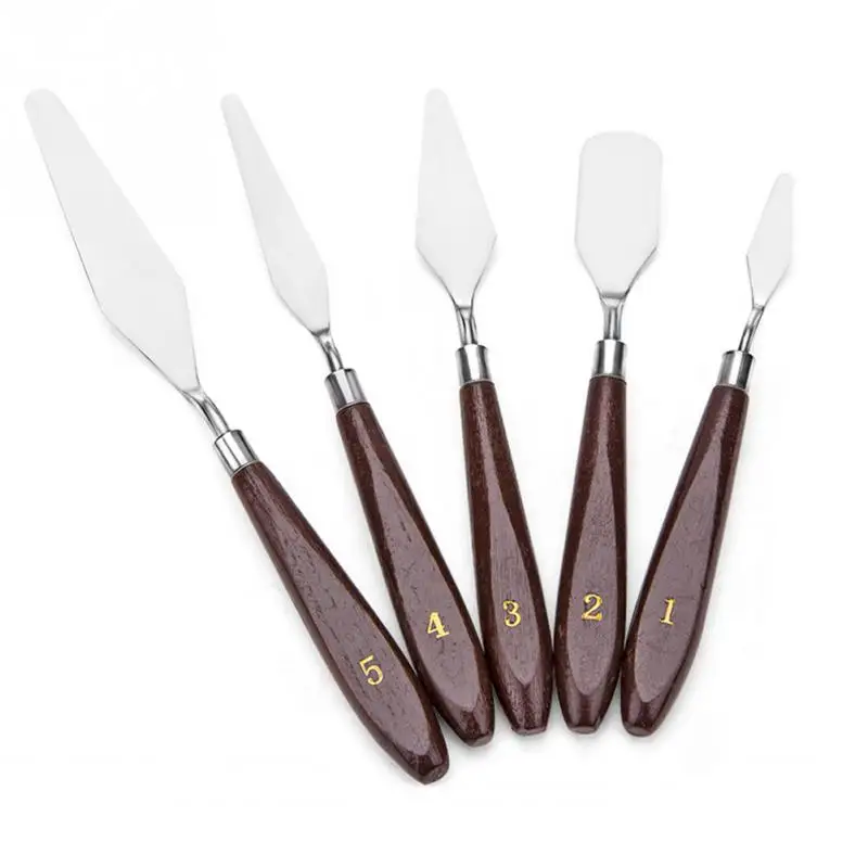 Новая модель 5 шт. деревянная ручка для картины маслом легкая с цветовой