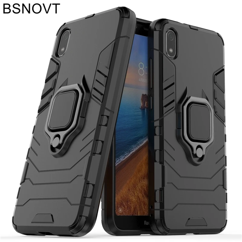 

For Xiaomi Redmi 7A Case Magnetic Finger Ring Anti-knock Armor Case For Xiaomi Redmi 7A Cover For Case Redmi 7A 5.45" BSNOVT