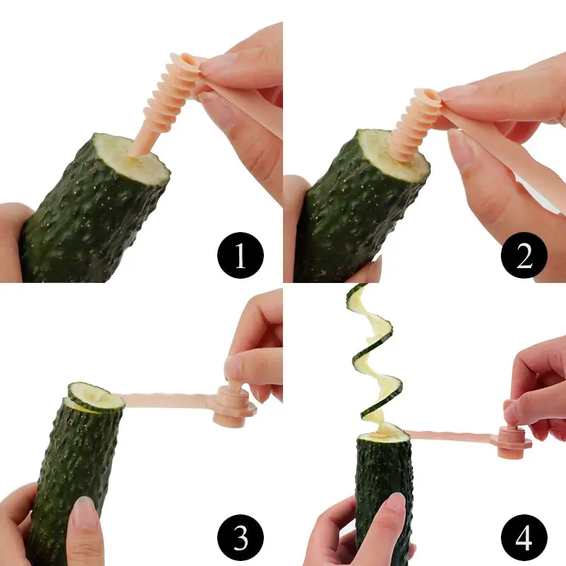 Delidge 1 pc Carrot Spiral Slicer Fruit Floral Carving Knife Vegetable Roll Flower Potato Cutter Kitchen Gadgets