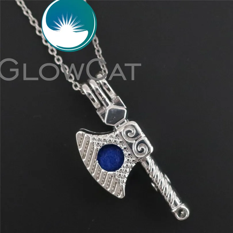Diffuser Oyster Pearl Cage Locket Pendant Necklace Men Boys Gift
