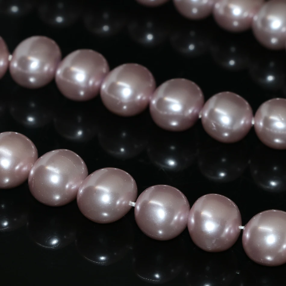 

Approx oval natural purple shell pearl 13*15mm fine jewelry findings fit bracelet necklace women smooth loose beads 15inch B2270