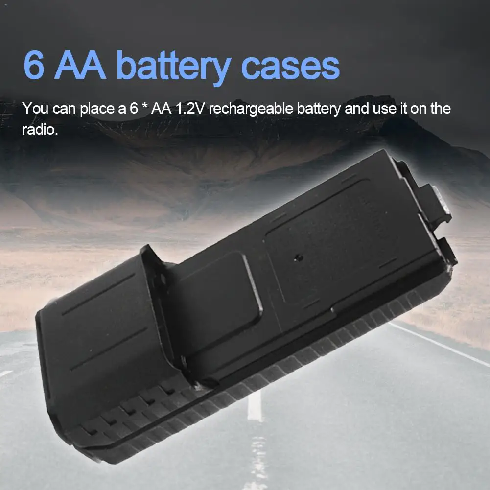 

Чехол для аккумулятора 6 AA, коробка для хранения Baofeng UV5R 5RA 5RB 5RA Plus BL5L, двусторонняя радиосвязь