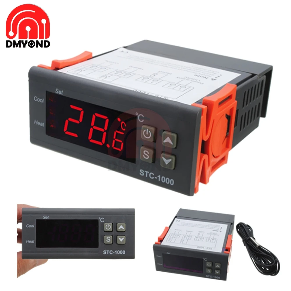 STC 1000 DC 12V 10A два релейных выхода СВЕТОДИОДНЫЙ Цифровой температурный контроллер