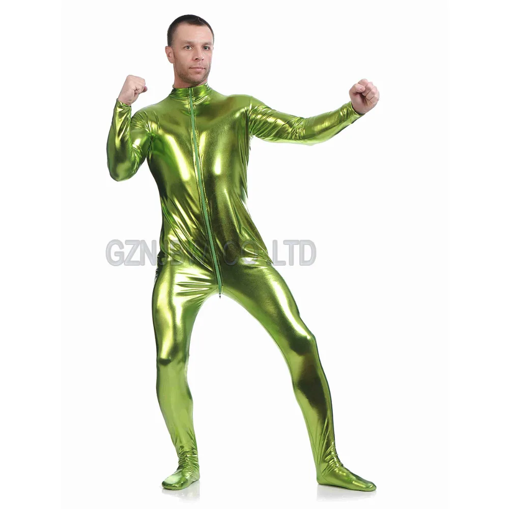 Мужской костюм для косплея зентай из искусственной кожи без головы с