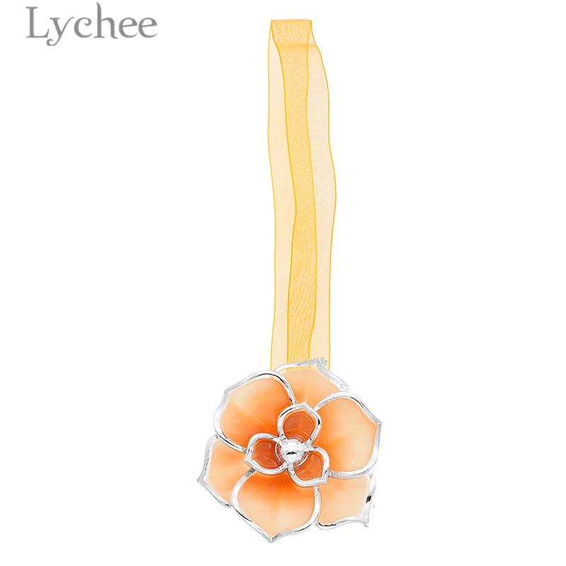 Lychee 1 шт. однотонные пряжки для штор с цветочным дизайном современный цветочный