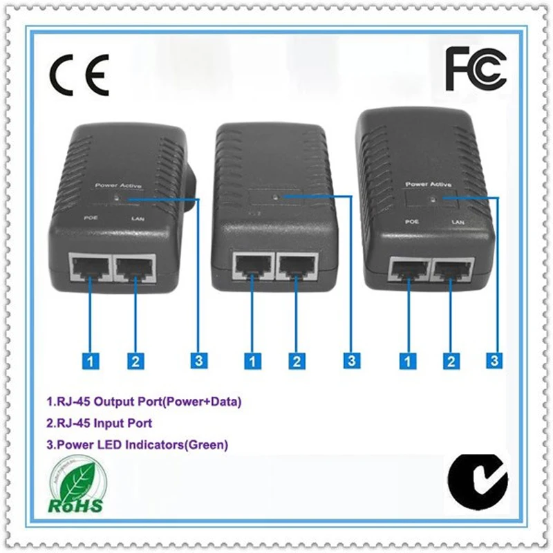 24 В/48 В 1A POE инжектор ЕС США Великобритания настенный разъем Ethernet адаптер для ip-камеры выход питания через Ethernet Инжектор POE переключатель
