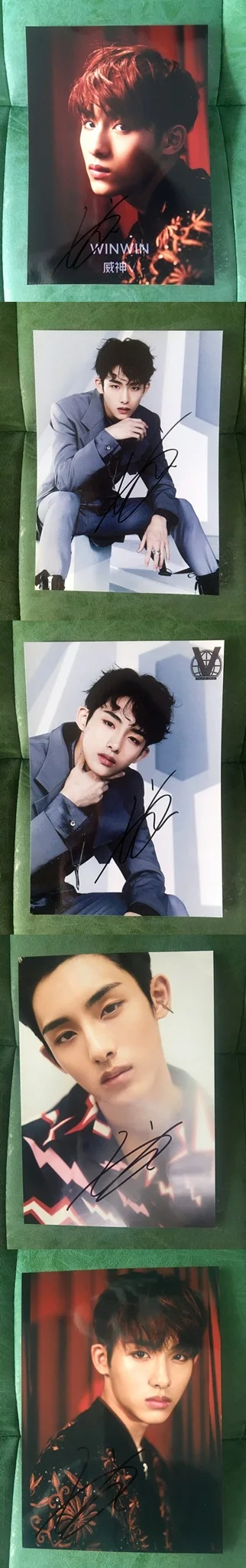 Ручной подписанный WayV WINWIN фото с автографом снять 5*7 K-POP 5 версий 062019