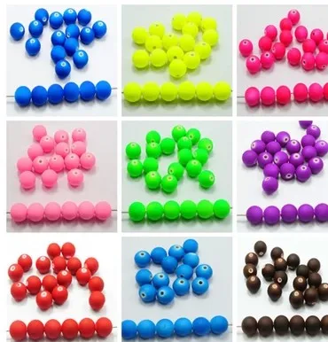 Высококачественные бусины из акриловой резины 500 шт. разные яркие цвета неоновые